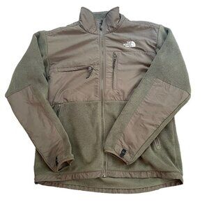 The North Face Jacket Mens Full Zip Denali Fleece Olive Green Size Large Recycle